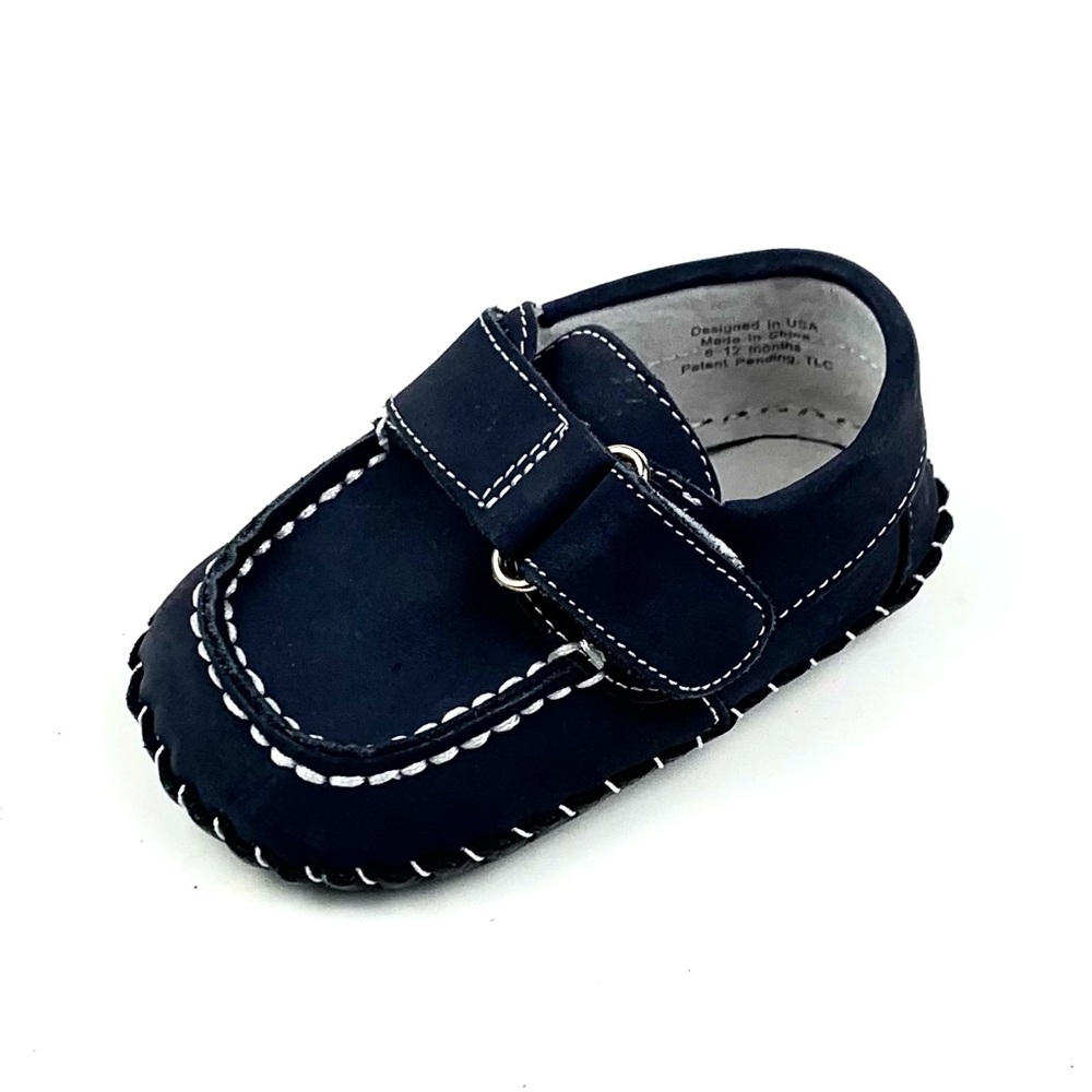 Pediped Infant Navy Moccasin Size 6 - 12 Mo.